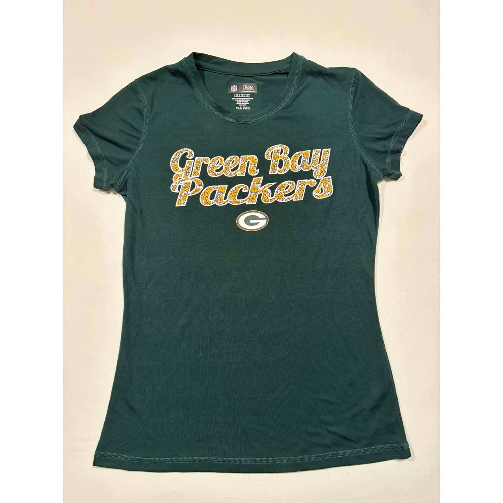 NFL‎ Team Apparel Green Bay Packers Floral Graphic Sleepwear T-Shirt Womens Med